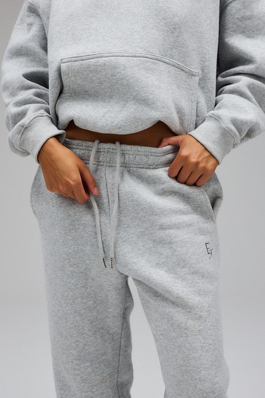 Wide Sweatpants - Grey Melange - Image 11